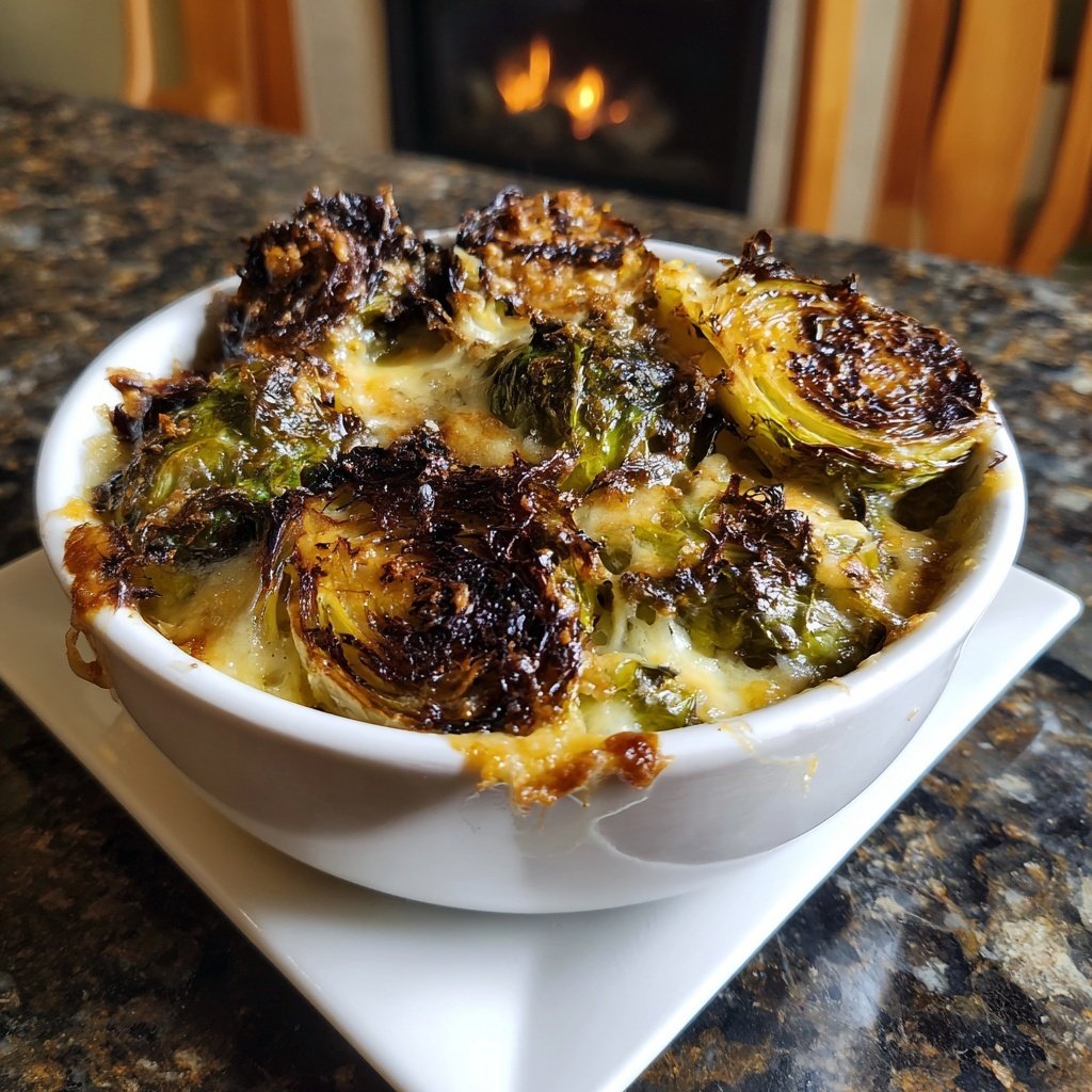 Ahorn-Balsamico-Rosenkohl-Auflauf