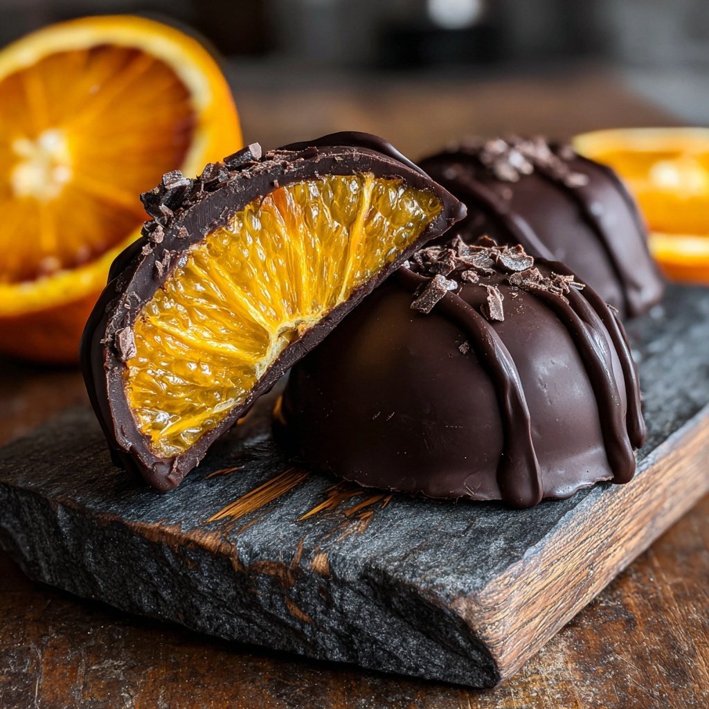 Schoko-Umhüllte Zitrus-Spalten