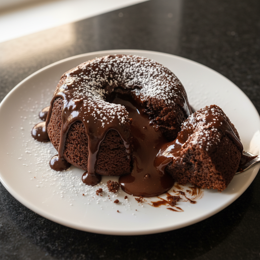 Valentinstags Schokoladen Lava Kuchen