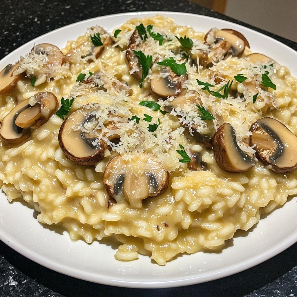 Ofenrisotto mit Pilzen und Parmesan