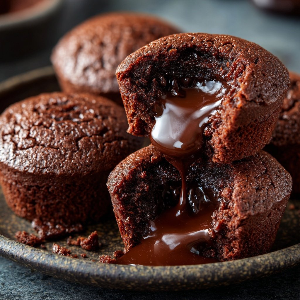 Dekadente Schokoladen Lava Cupcakes
