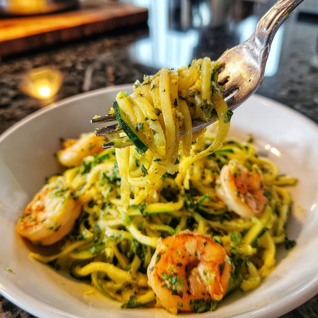 Zucchini Nudeln Mit Garnelen