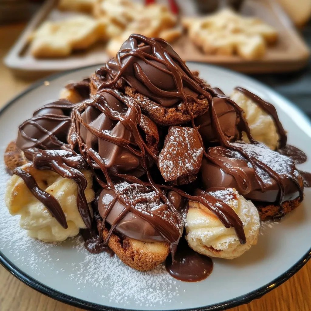 Gefülltes Schoko Spritzgebäck