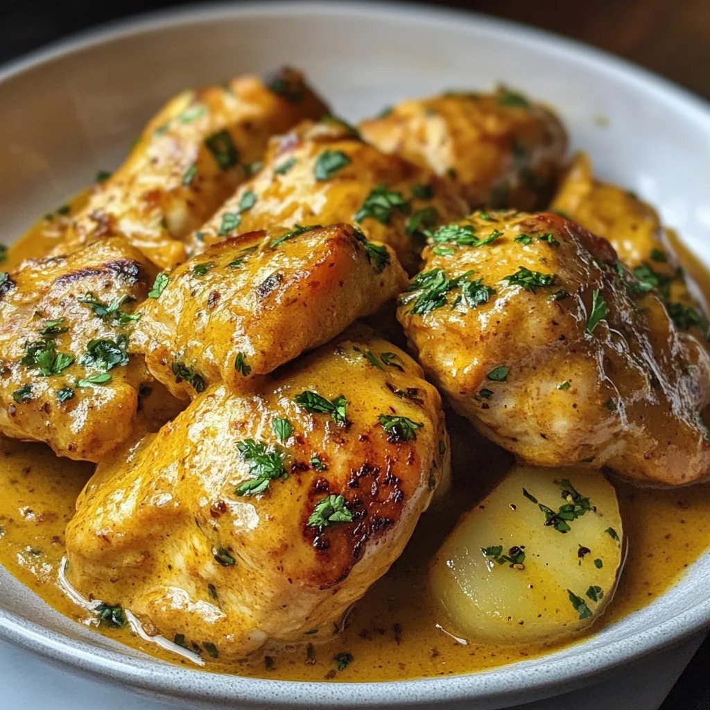 Cremiges Honig-Senf-Hähnchen