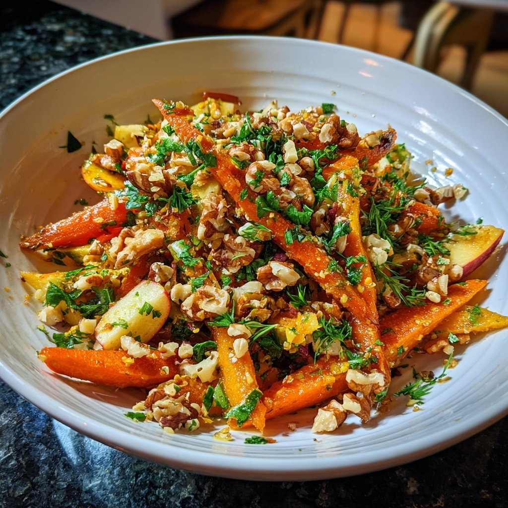 Pastinaken Apfel Nuss Salat