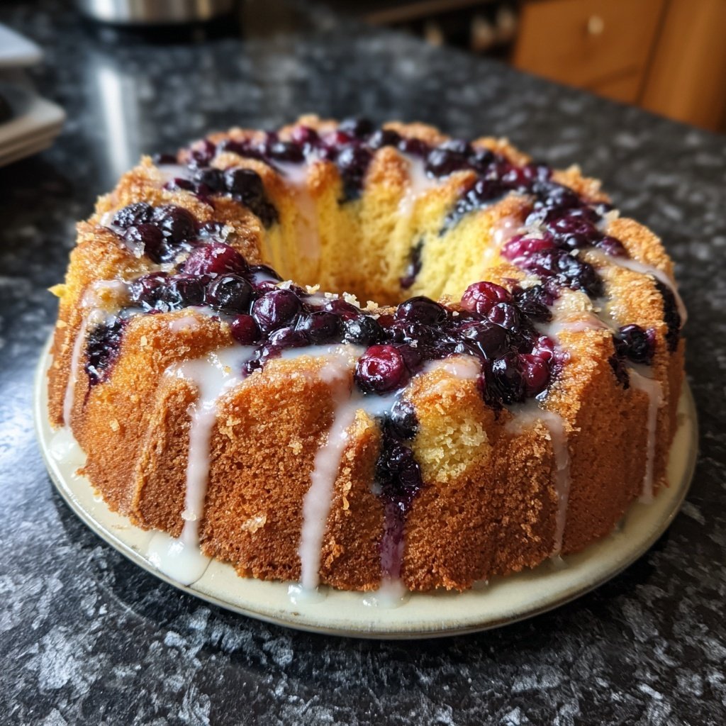 Blaubeeren Zitrone Sauerteig mit Kokosflocken