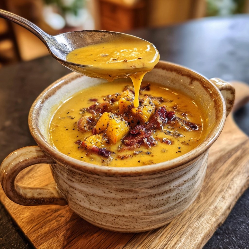 Kürbis Apfel Cremesuppe Rezept