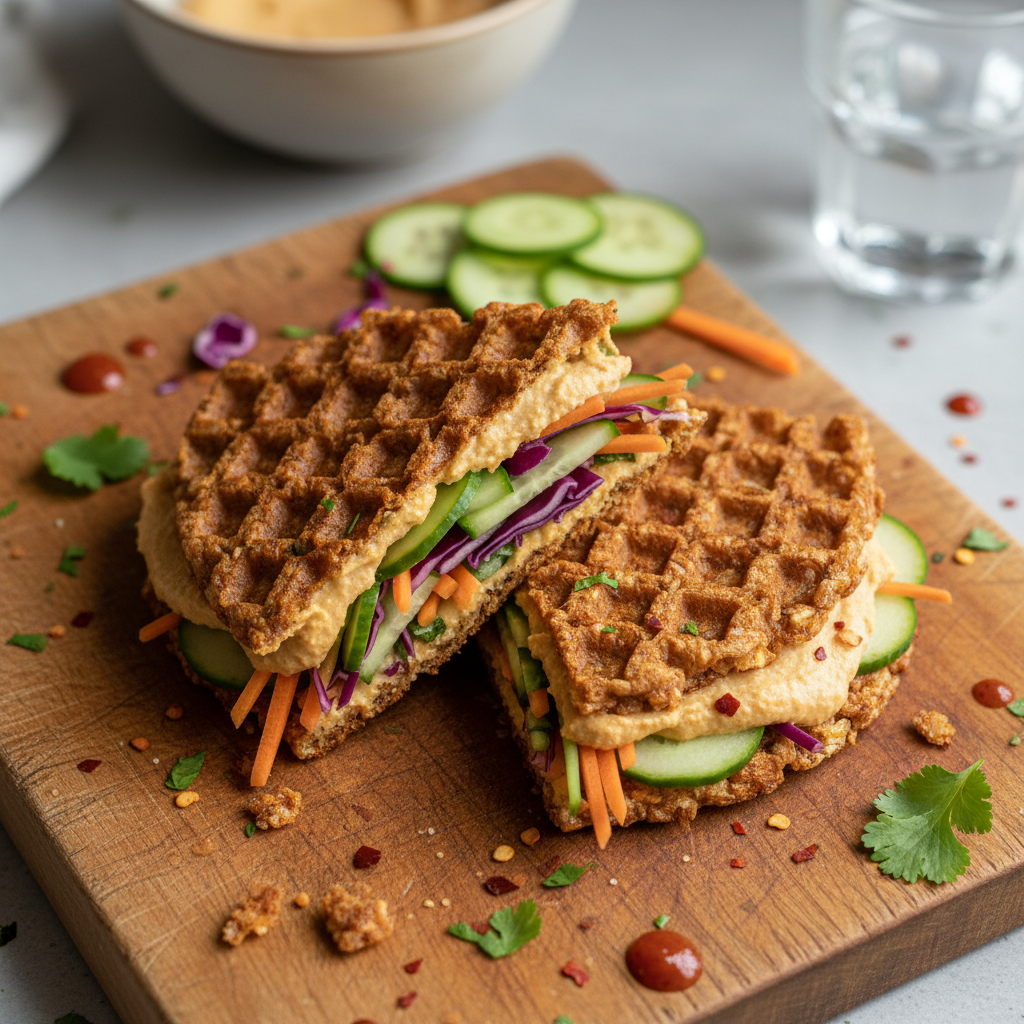 Linsen Reiswaffel Wrap