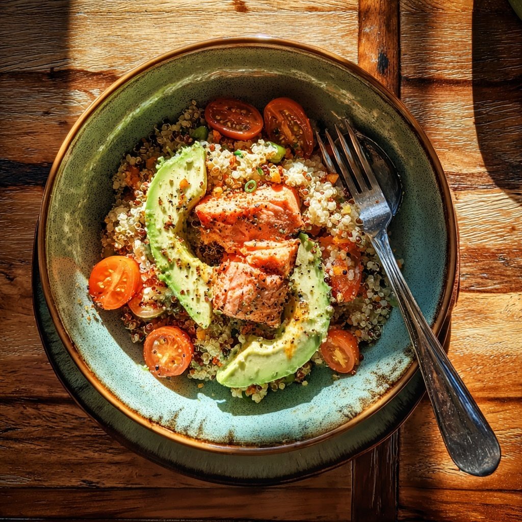 Lachs-Quinoa-Bowl mit Avocado