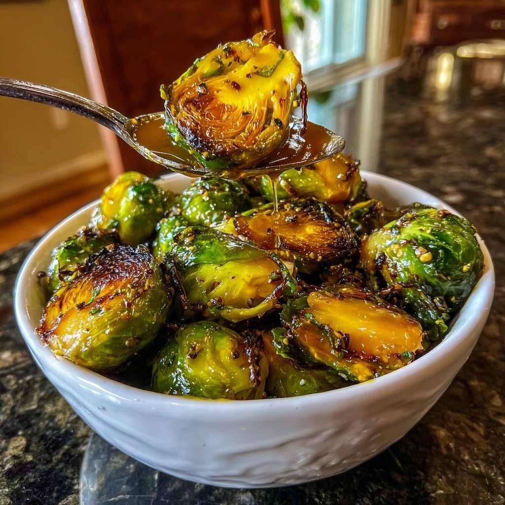 Rosenkohl Honig Senf glasiert