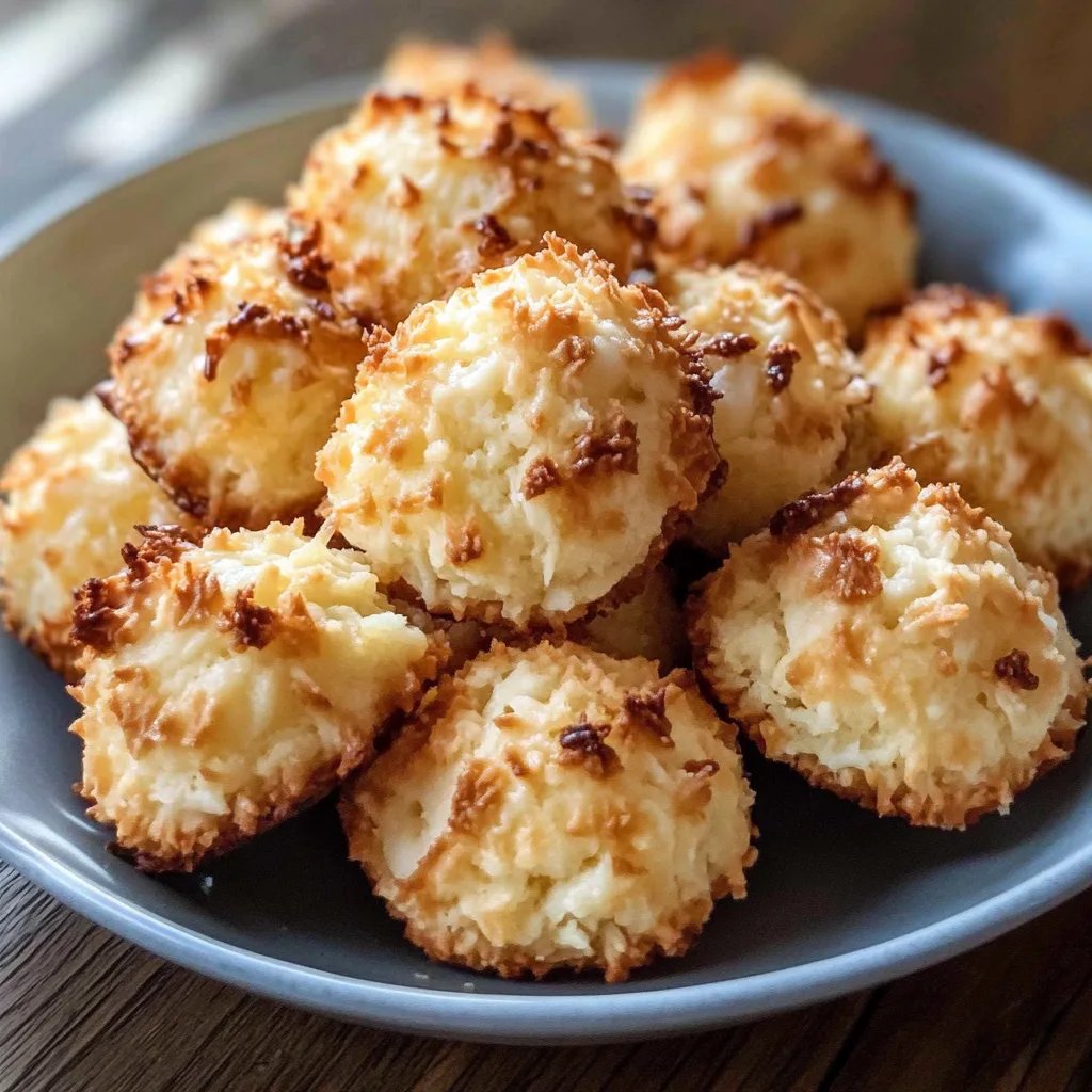 Einfache vegane Kokosmakronen