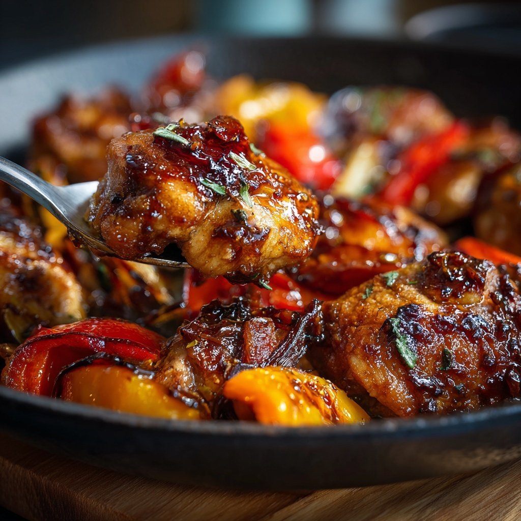 Ahorn-Balsamico-Hähnchen-Blech