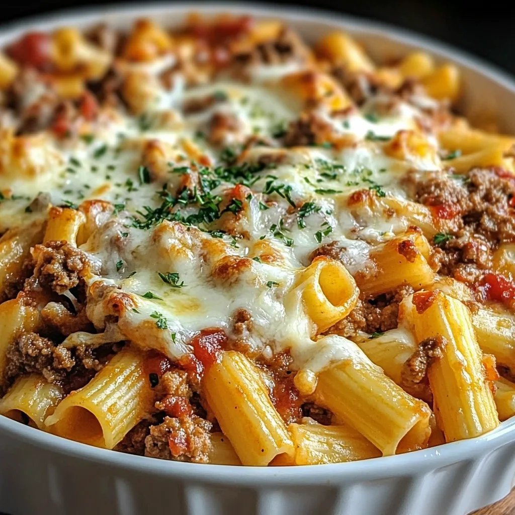 Nudelauflauf mit Feta Hackfleisch