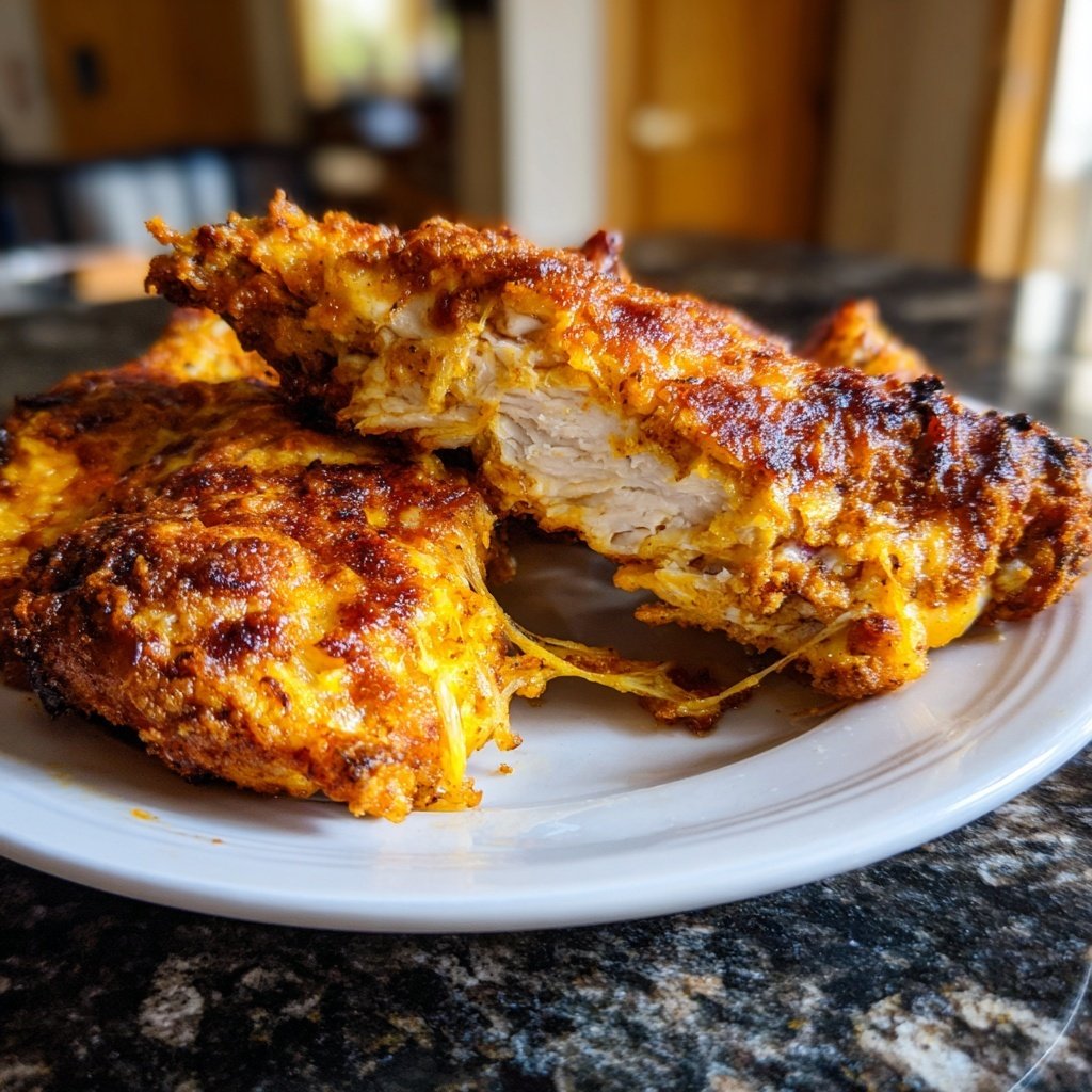 Knusprig überbackenes Parmesan-Hähnchen