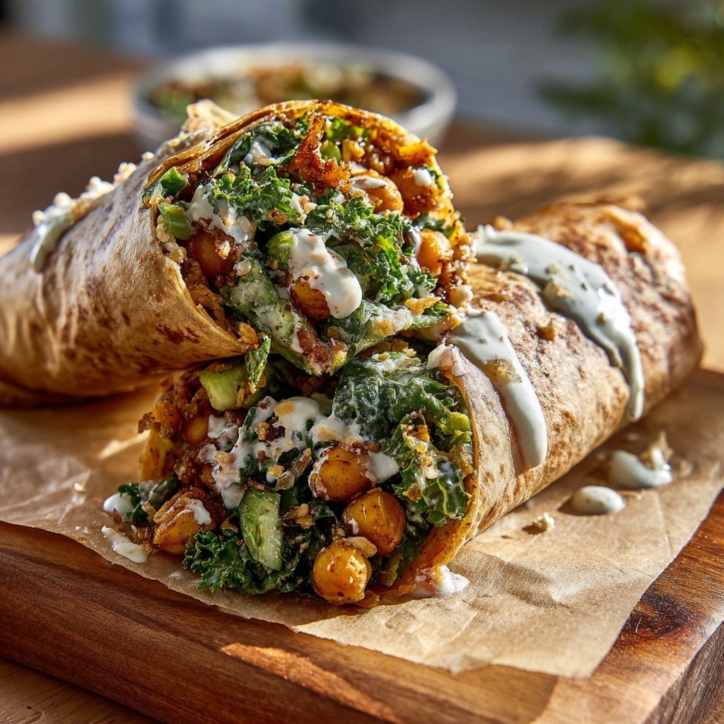 Knuspriger Kichererbsen Wrap