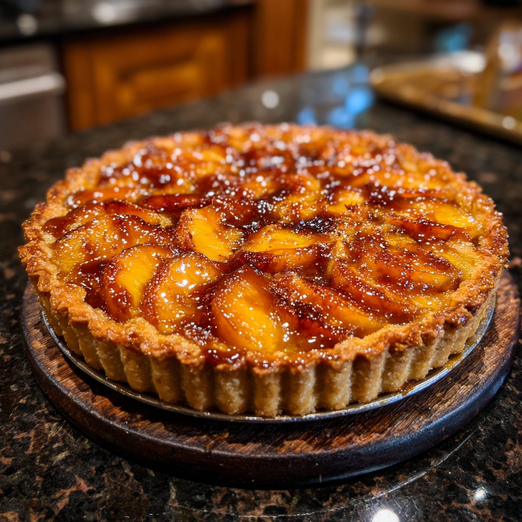 Karamellisierte Pfirsich Tarte