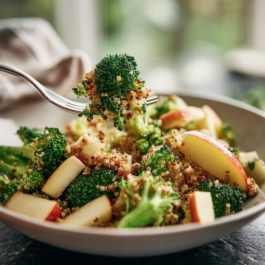 Brokkoli und Apfel-Quinoasalat