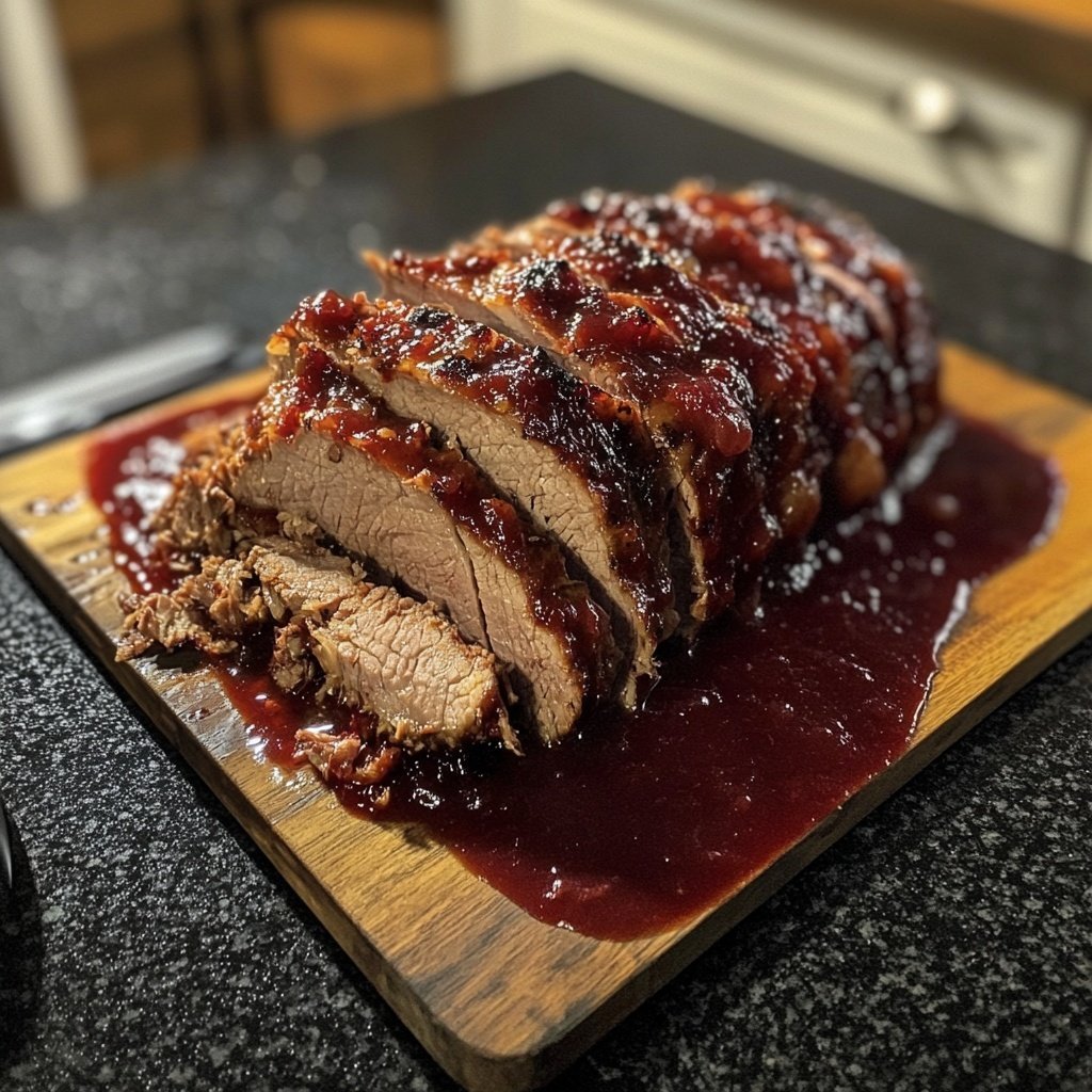 Weihnachtsbraten mit Rotweinsoß