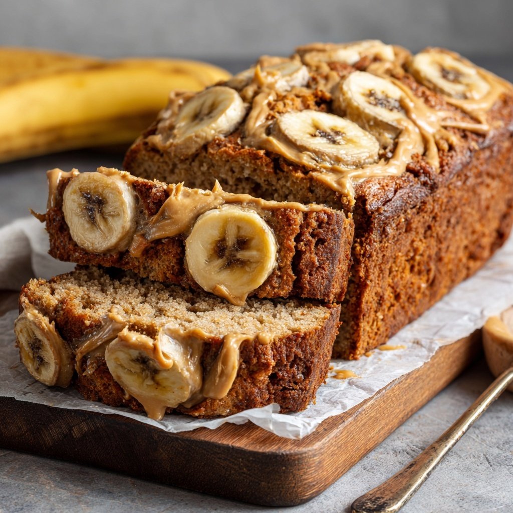 Bananenbrot mit Nussbutter