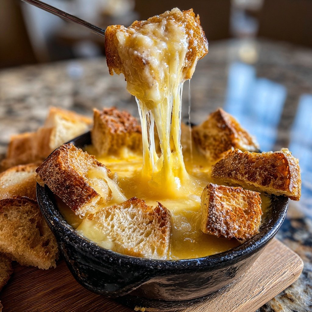 Fondue Beilage knuspriges Baguette