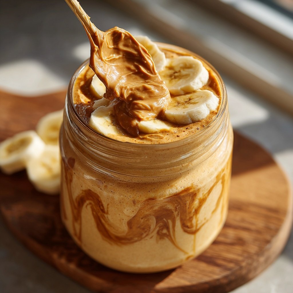 Bananen Erdnussbutter Smoothie