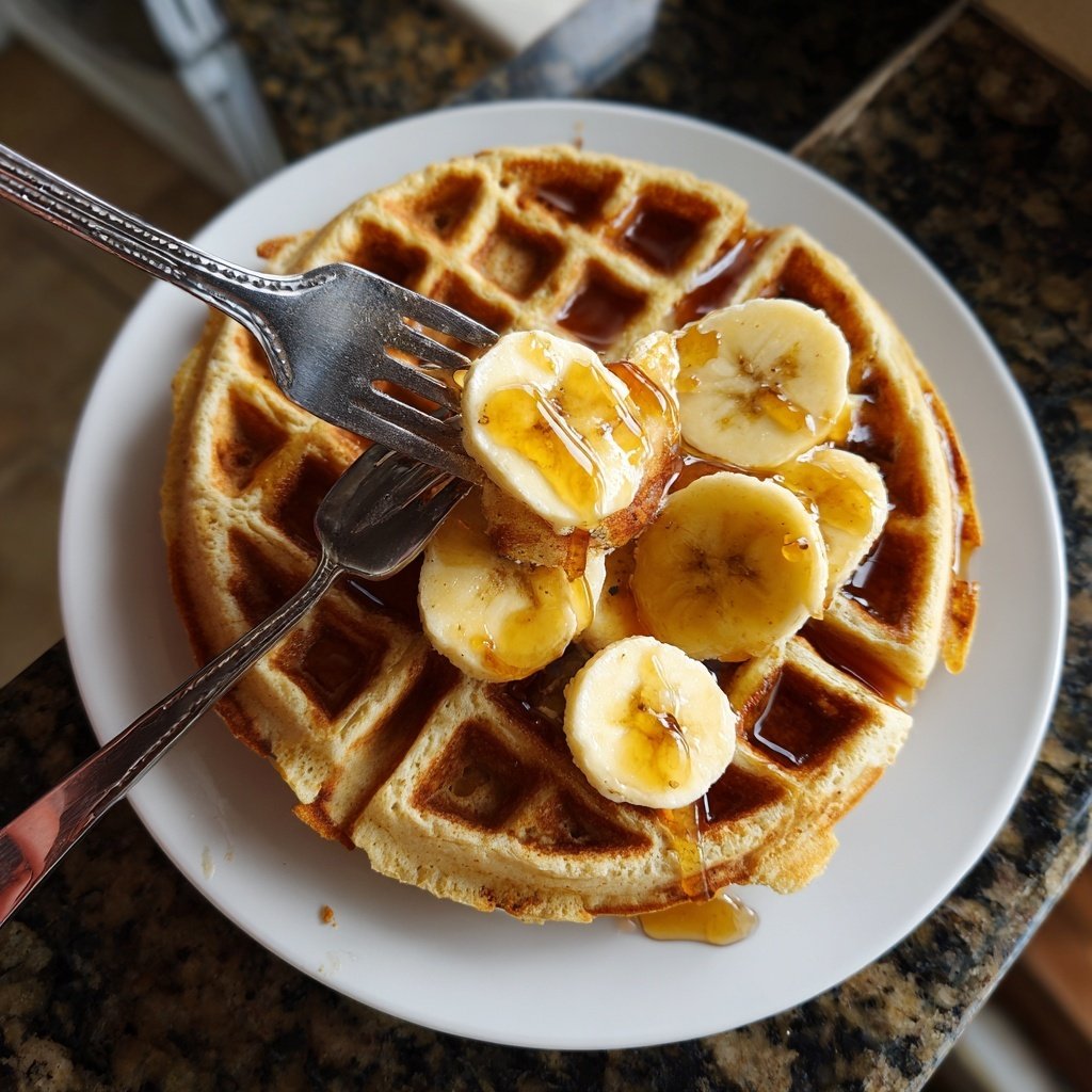 Hohes Protein Banane Waffeln