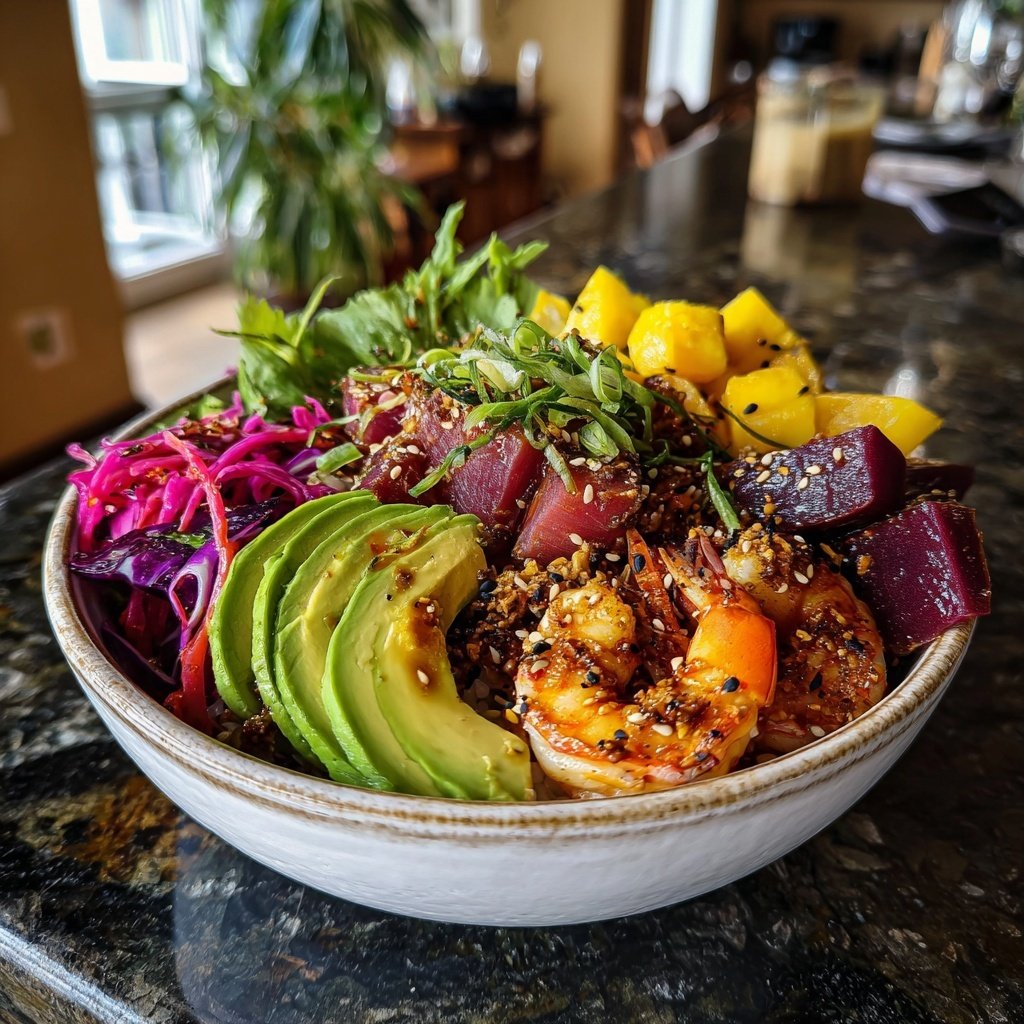 Tropische Surf and Turf Poke Bowl