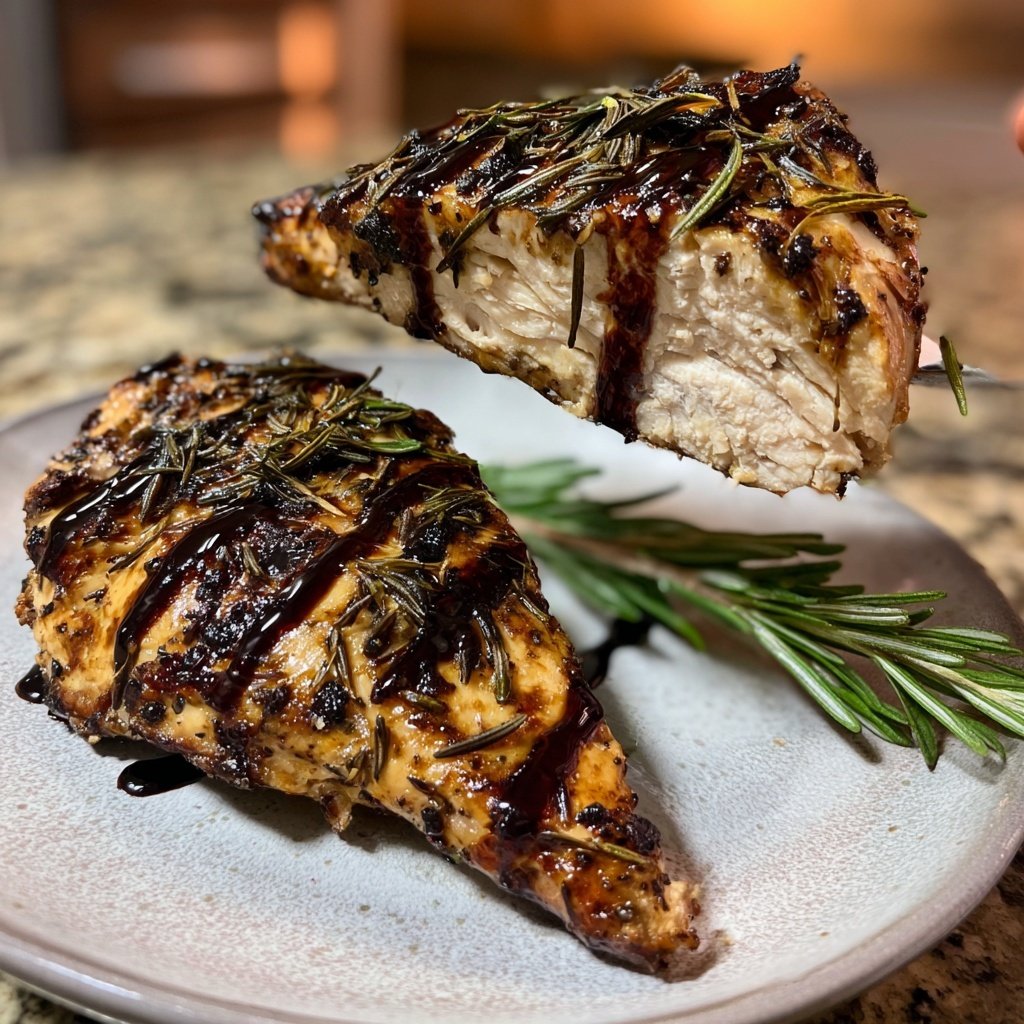 Gebackenes Balsamico Hähnchen Rosmarin
