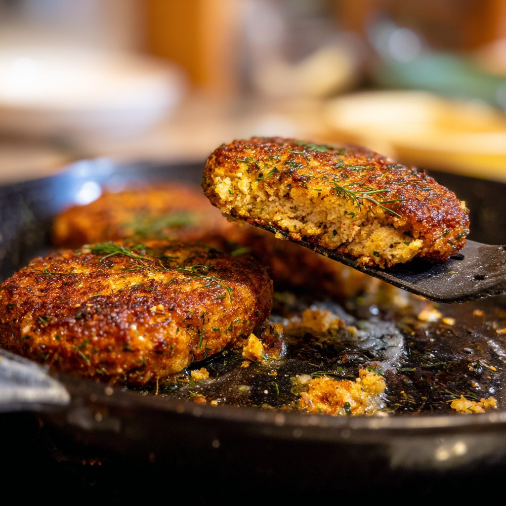 Gewürzte Lachsfrikadellen