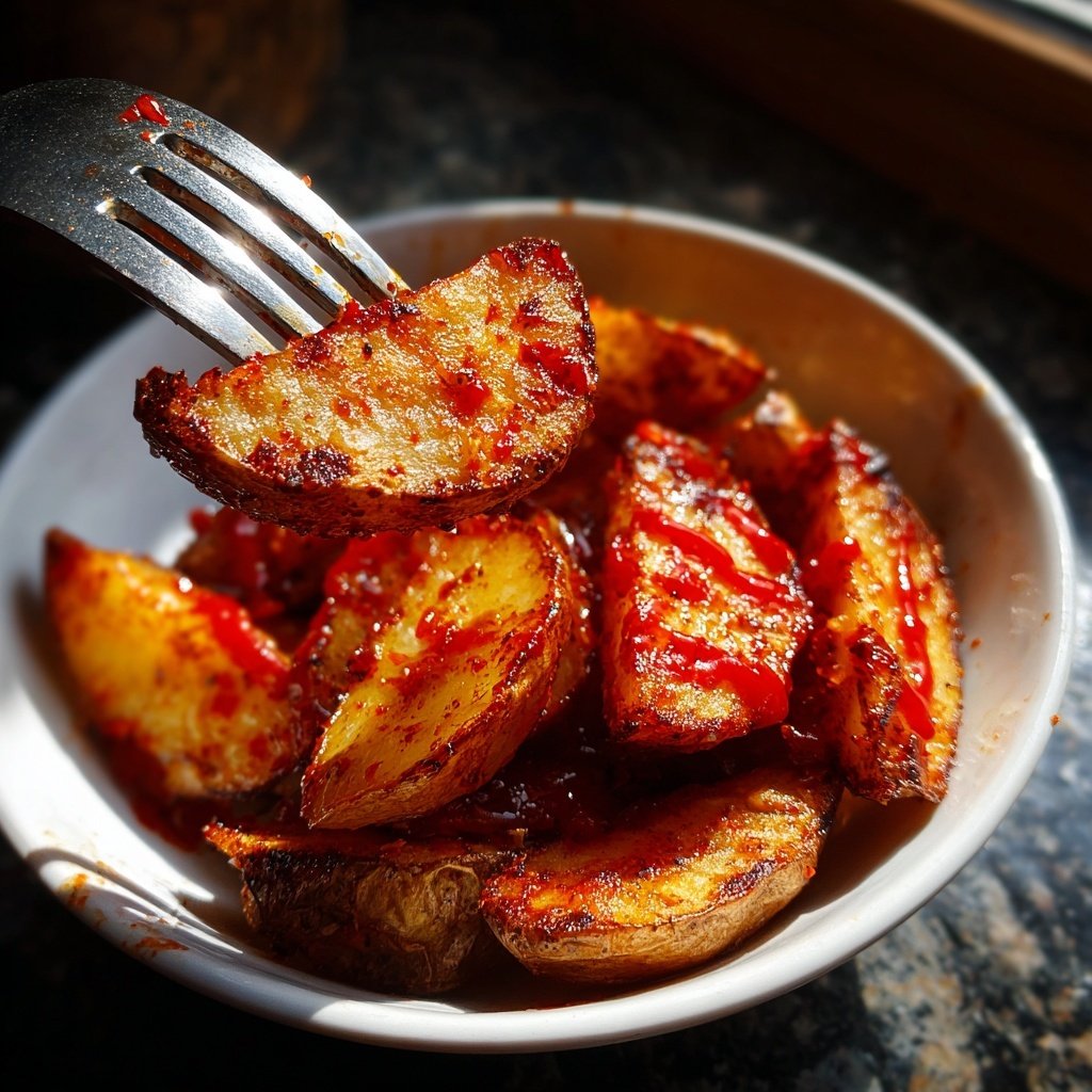 Sriracha Knoblauch Bratkartoffeln