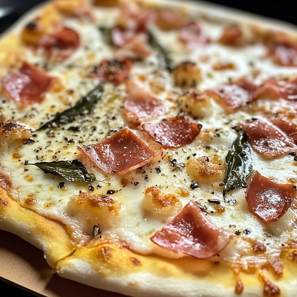 Weiße Pizza mit Prosciutto: Ein Unglaubliches Ultimatives Rezept für 4 Personen