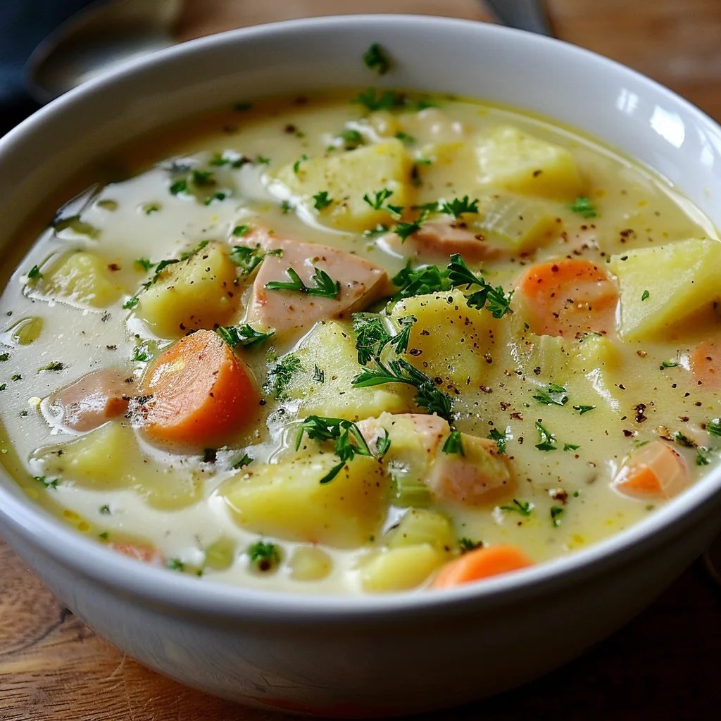 Kartoffelsuppe mit Würstchen