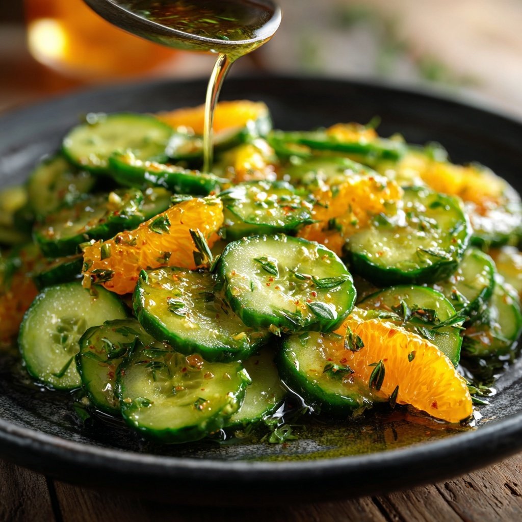 Gurkensalat mit Zitrus-Vinaigrette