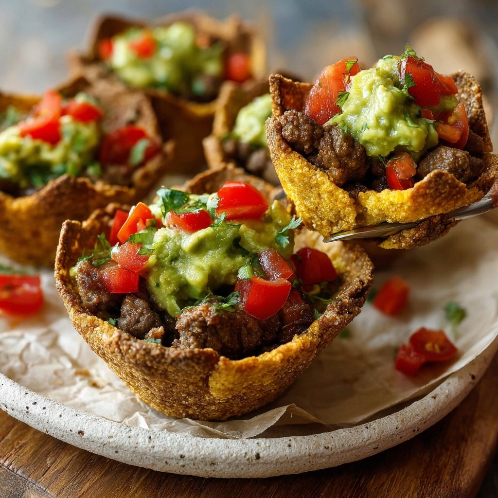 Mini Taco Cups mit Avocado