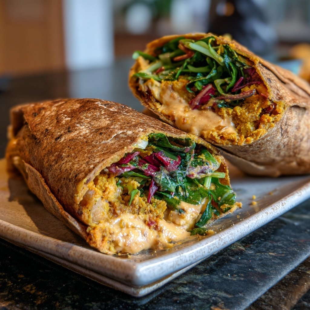 Süß Scharfe Kichererbsen Wraps