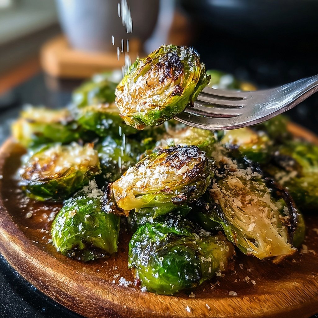 Knuspriger Rosenkohl aus dem Ofen mit Parmesan​