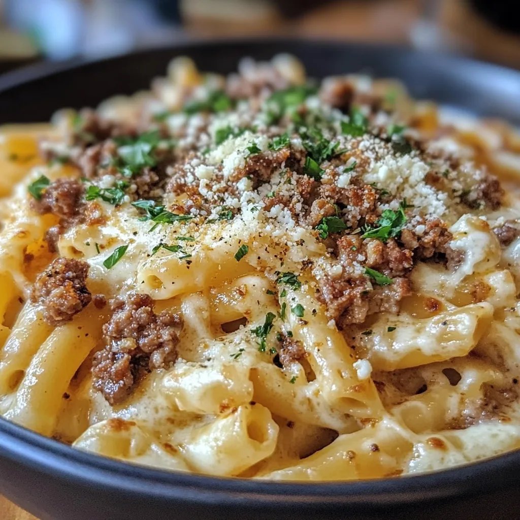 Griechischer Nudel-Auflauf mit Feta und Hackfleisch