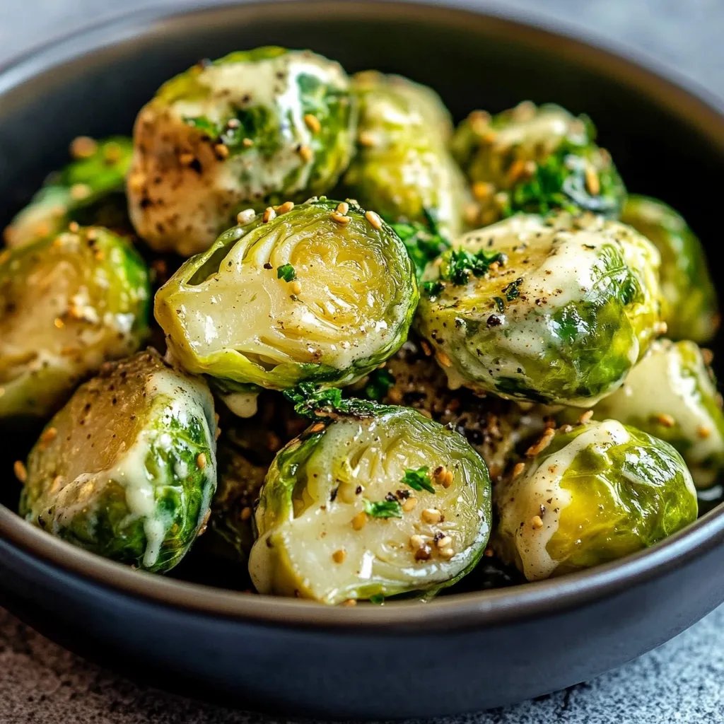 Rosenkohl in Frischkäse-Senfsauce