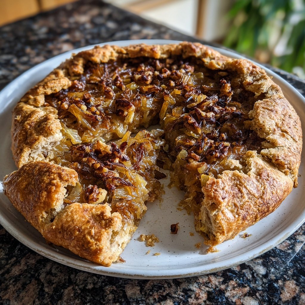 Lauch Galette mit Walnüssen