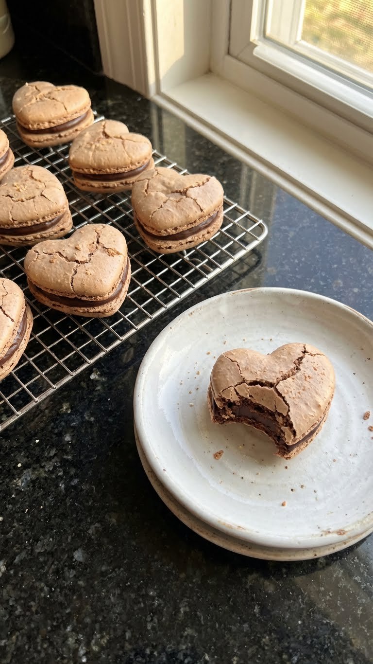 Mini Herz Macarons mit Ganache