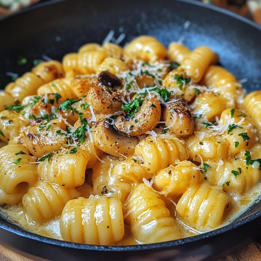 Gnocchi mit Pilz Rahm Soße