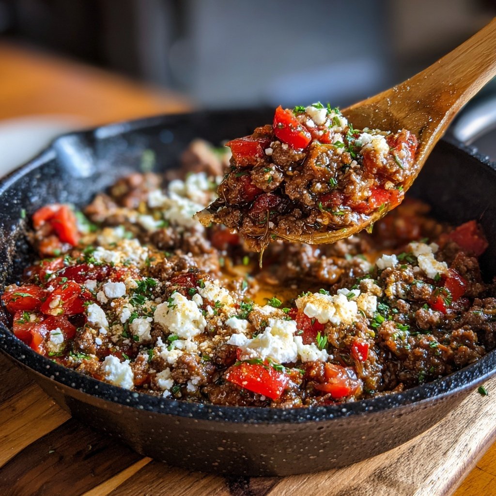 Mediterrane Hackfleisch Pfanne