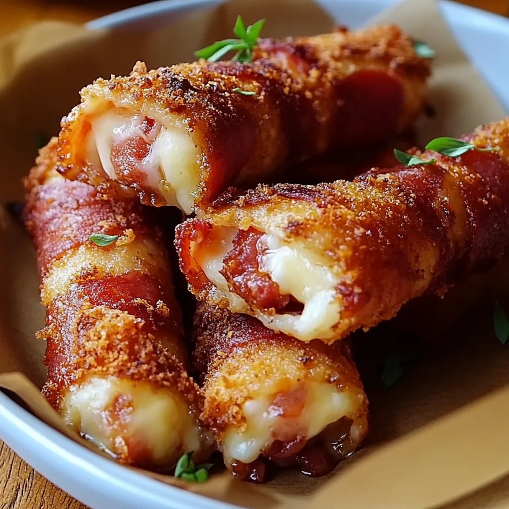 Bacon‑umwickelte Mozzarella‑Sticks: Unglaublich einfaches Ultimatives Rezept